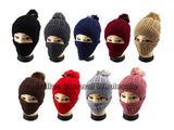 Women Fur Lining Beanie w/ Scarf & Mask Set Wholesale