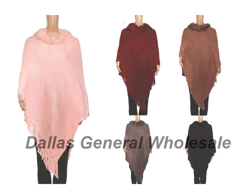 Bulk Buy Women Knitted Winter Sweater Ponchos Wholesale