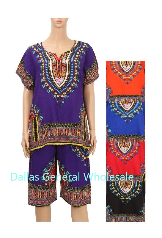 Bulk Buy Dashiki Top w/ Shorts Set Wholesale