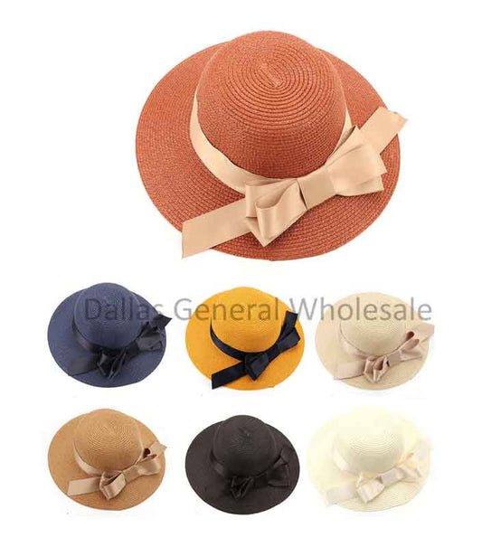 Ladies Fashion Straw Buckets Hats Wholesale