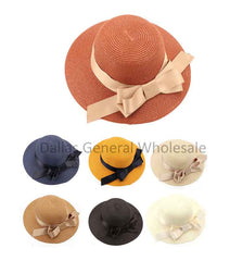 Ladies Fashion Straw Buckets Hats Wholesale