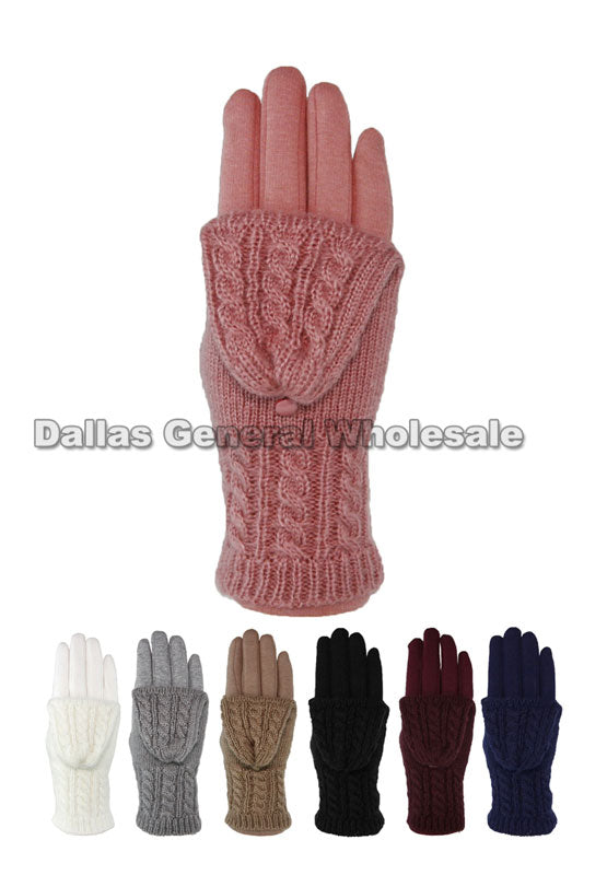 Ladies 2-IN-1 Fashion Gloves Wholesale