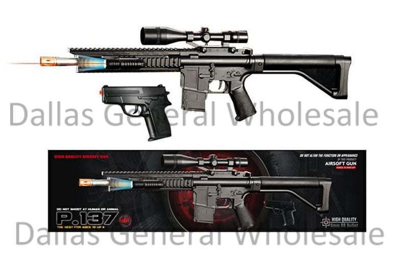 Airsoft BB Machine Guns w/ Pistol Gun Set Wholesale MOQ 3