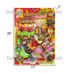 26 Pieces Fast Food Pretend Play Sets Wholesale