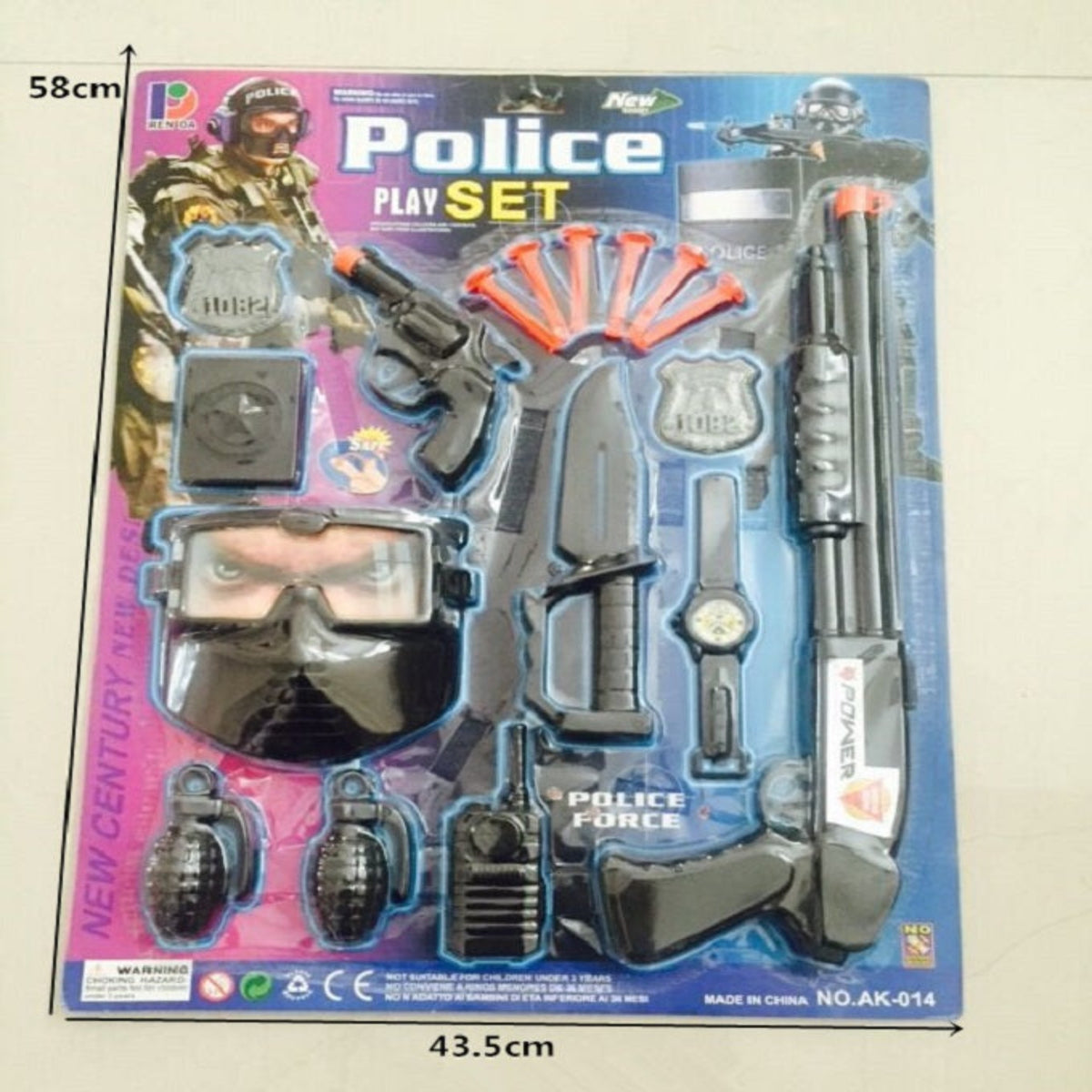 16 PC Toy Pretend Play Police Play Sets Wholesale (MOQ 3)