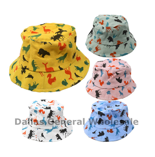 Bulk Buy Little Boys Wild Animal Bucket Hats Wholesale