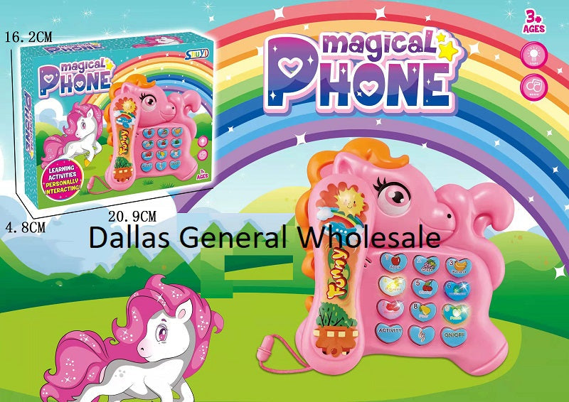Little Girls Music Play Unicorn Phones Wholesale MOQ -6 pcs