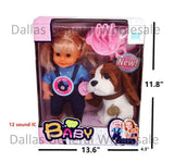 Bulk Buy B/O Toy Singing Doll with Puppy Set Wholesale