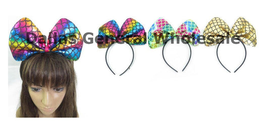 Bulk Buy Little Girls Over Size Rainbow Bow Headbands Wholesale