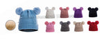 Little Girls Fur Lining Pom Pom Beanie Hats Wholesale