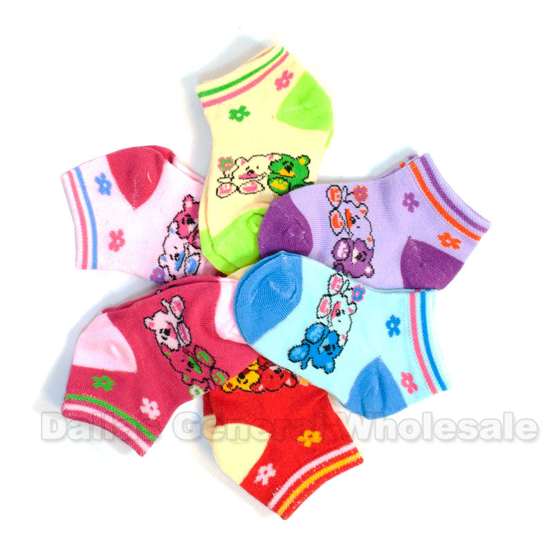 Girls Bears Cute Ankle Socks Wholesale