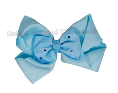 Studded Ribbon Hair Bows Wholesale