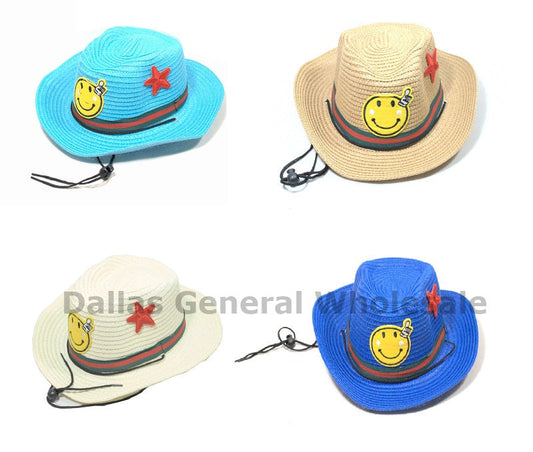 Bulk Buy Little Kids Straw Cowboy Hats Wholesale