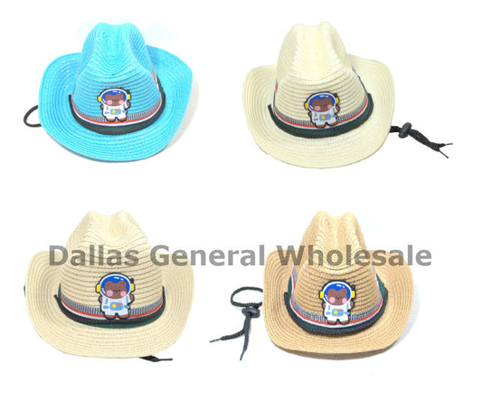 Bulk Buy Children's Astronaut Straw Cowboy Hats Wholesales