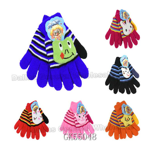 Little Kids 3D Carton Gloves Wholesale
