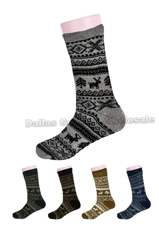 Bulk Buy Men Thermal Christmas House Socks Wholesale