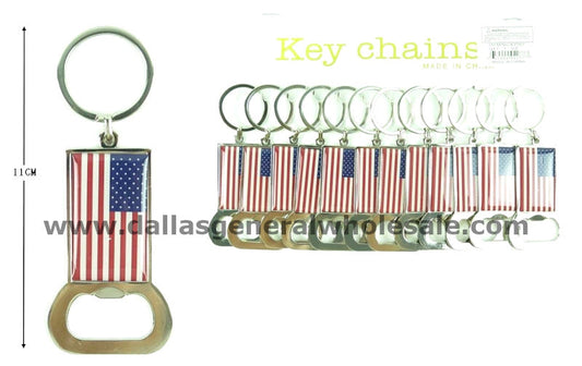 Bulk Buy USA Flag Keychain Bottle Opener Wholesale