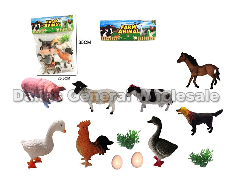 12 PC Toy PVC Farm Animals Figurine Set Wholesale