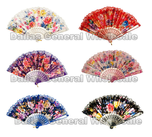 Bulk Buy Beautiful Printed Flower Oriental Hand Fans Wholesale