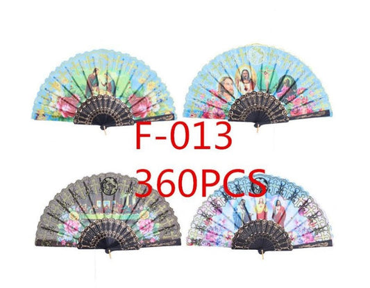 Religious Printed Hand Held Folding Fans Wholesale