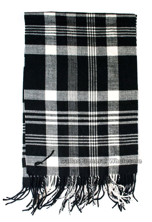 Plaid Cashmere Feel Scarf- Sold By Pieces/Dozen
