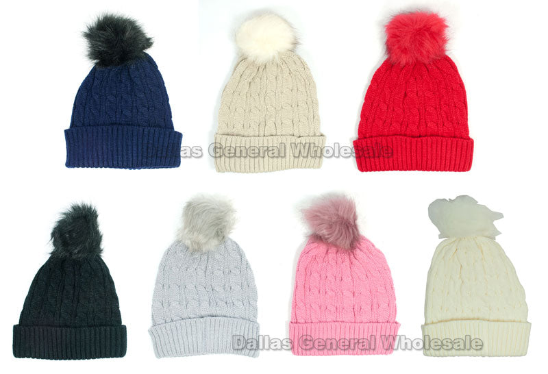 Pre-Teens Winter Knitted Beanies Hats Wholesale