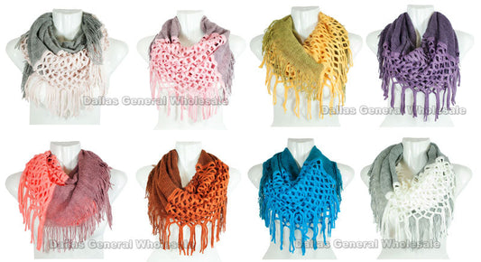 Bulk Buy Winter Fashion 2-in-1 Infinity Scarves Wholesale
