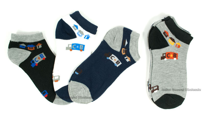 Bulk Buy Little Boys Printed Ankle Socks Wholesale