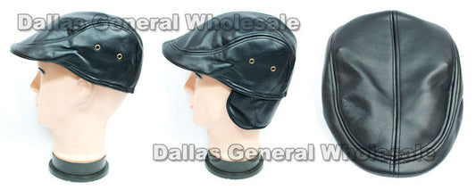 Men Leather Newsboy Caps Wholesale