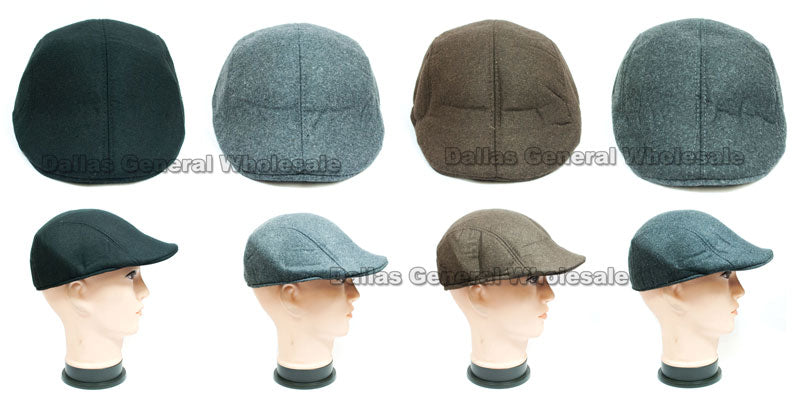 Men's Solid Color Wool Newsboy Caps Wholesale