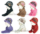 Ladies Visor Winter Beanie Cap with Scarf Set Wholesale