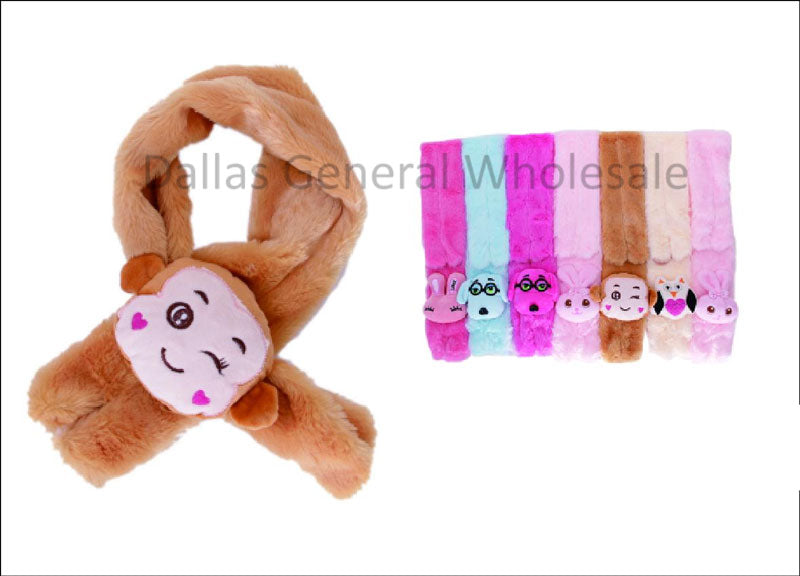 Adorable Fuzzy Kids Aminal Scarves Wholesale MOQ 12