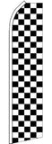 Wholesale SUPER SWOOPER 15 FT BLACK AND WHITE CHECKERED FLAG  (Sold by the piece)