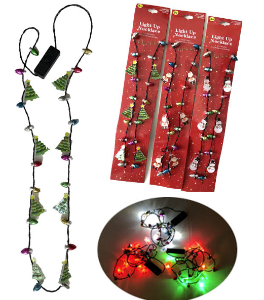Wholesale Christmas Flashing Light Necklace