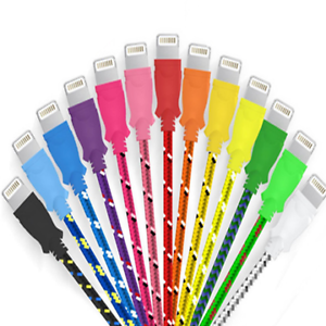 Buy NEW 6 FOOT CLOTH LIGHTNING USB IPHONE BRAIDED CLOTH CHARGER CORD Bulk Price