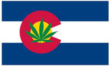 Wholesale COLORADO STATE MARIJUANA POT LEAF 3 X 5 FLAG ( sold by the piece )