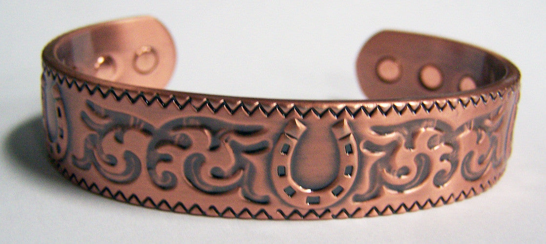 Buy WESTERN HORSESHOE PURE COPPER SIX MAGNET CUFF BRACELET Bulk Price