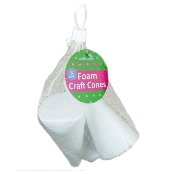 3 Pack Foam Craft Cones