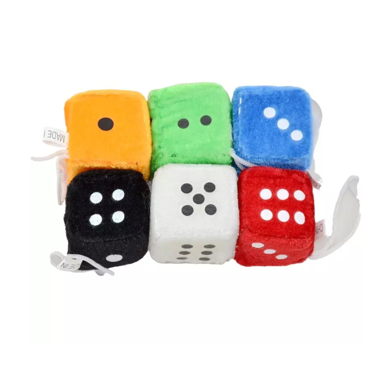 Add Some Fun and Flair with Assorted Window/Car Hanging Dice Plush Fuzzy Toy