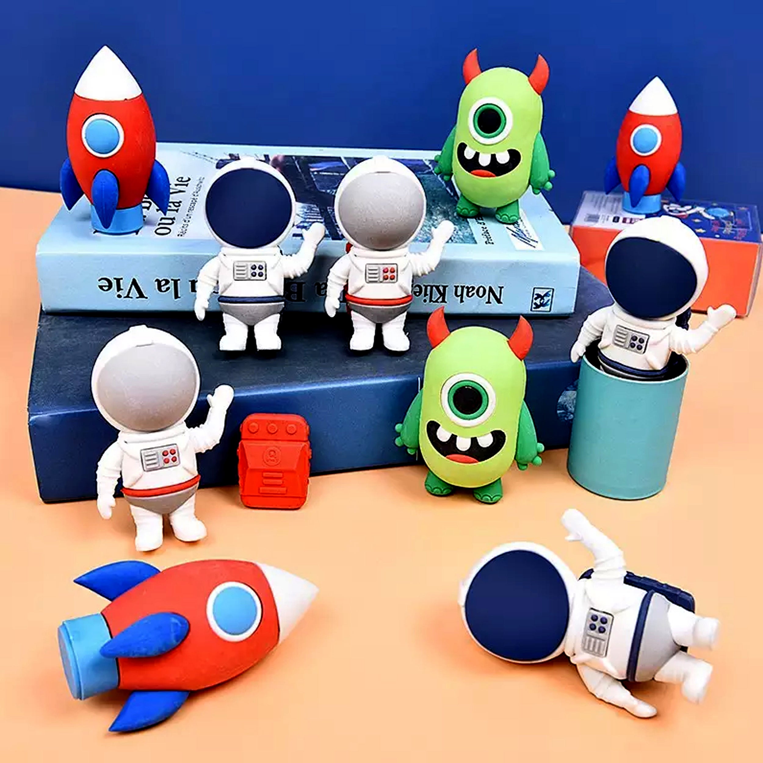 Jumbo Cartoon Space Erasers for Kids Fun and Colorful School Supplies