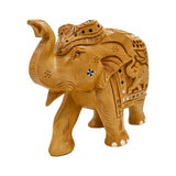 Wooden Handcrafted Jaali Elephant Statue