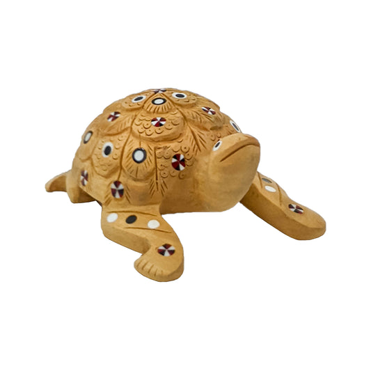 Add a Colorful and Playful Touch to Your Home Decor with our Handmade Back Painted Tortoise!