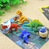 Get Creative with the Dinosaur Egg Style Eraser Set for School Kids