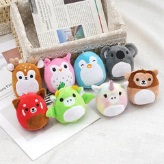 Cute Animals Style Soft Plush Keychains Toy for Kids
