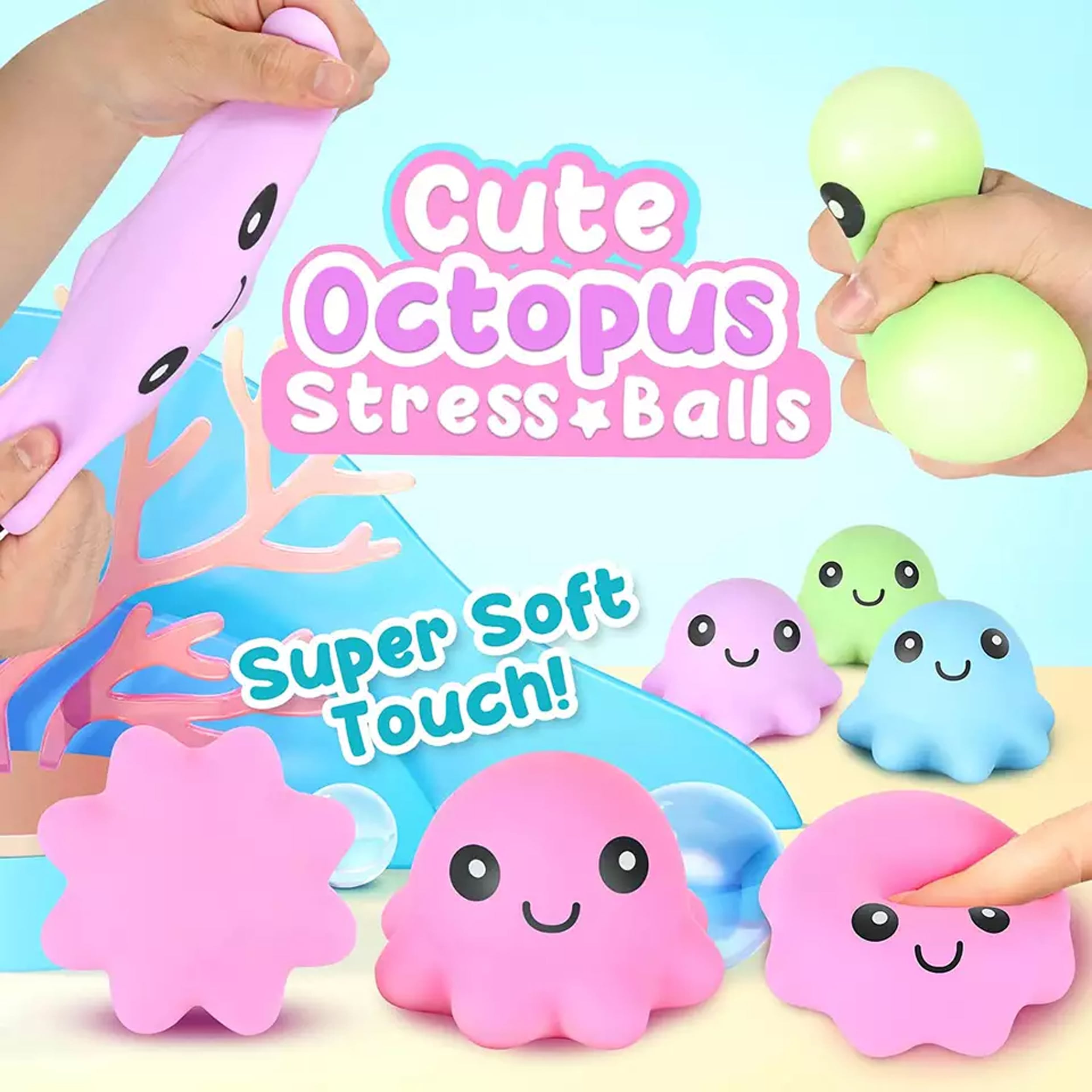 Soft Cute Octopus Squishy Balls