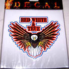 Wholesale RED WHITE AND TRUE DECALS / STICKER (Sold by the dozen) CLOSEOUT NOW ONLY 25 CENTS EA