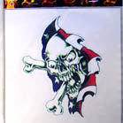 Buy SKULL THRU FLAG DECALS / STICKER (Sold by the dozen) CLOSEOUT NOW ONLY 25 CENTS EABulk Price