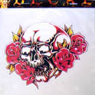 Wholesale SKULL WITH ROSES DECALS (Sold by the piece)