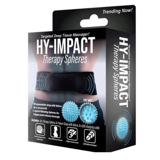 Hy-Impact 3 Speed Vibrating Massage Therapy Spheres with Expandable Strap
