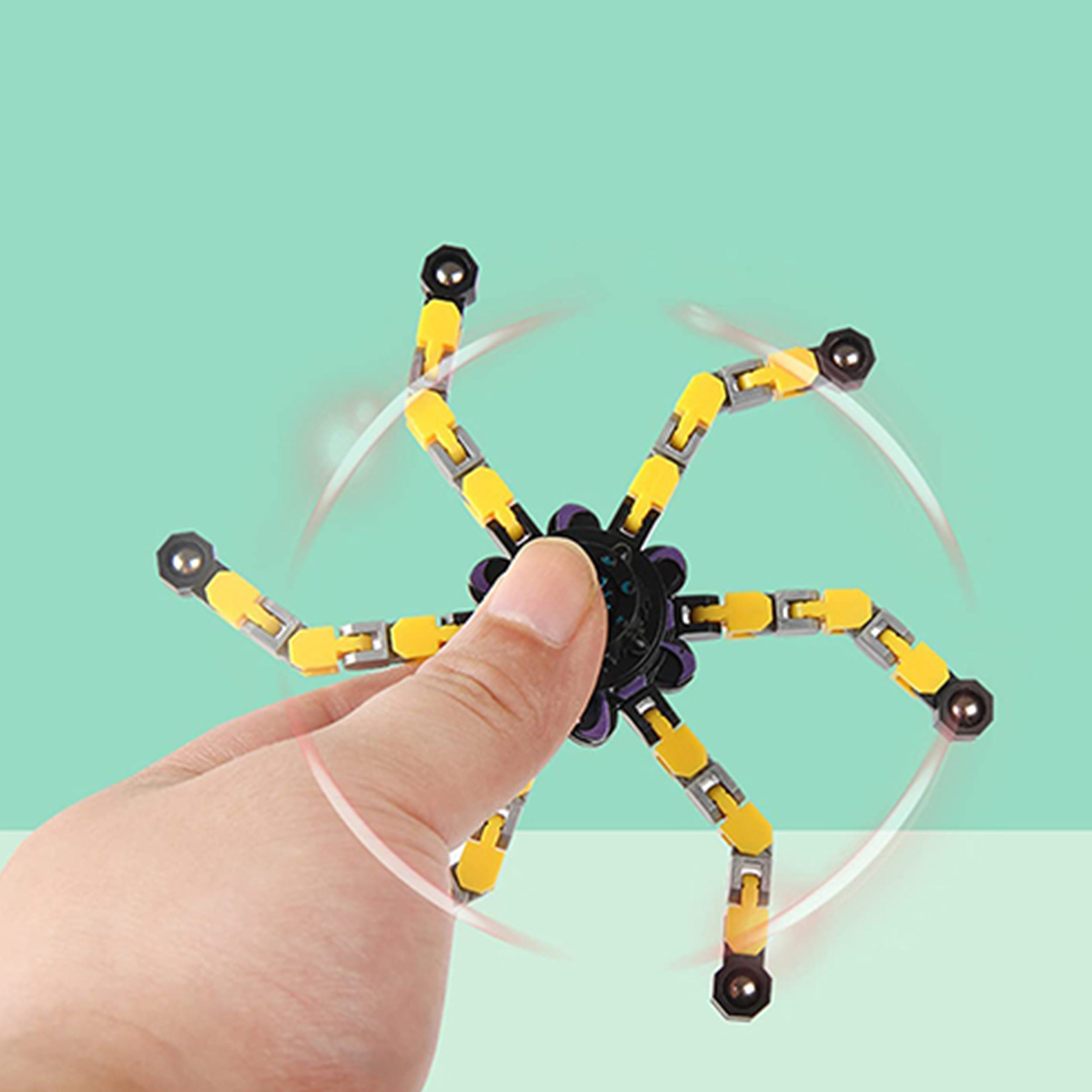 Create Your Own Fashion With Deformable Chain Fingertip Spinner Toy